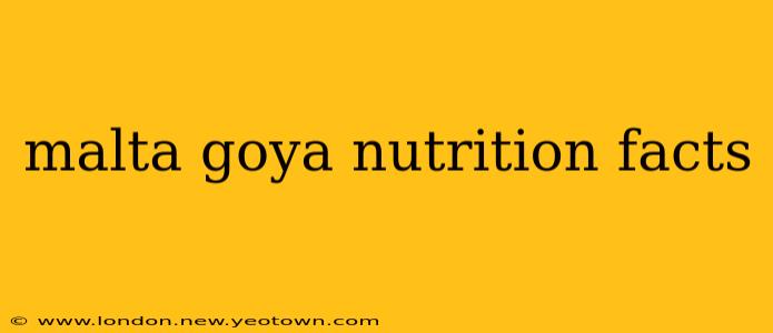 malta goya nutrition facts