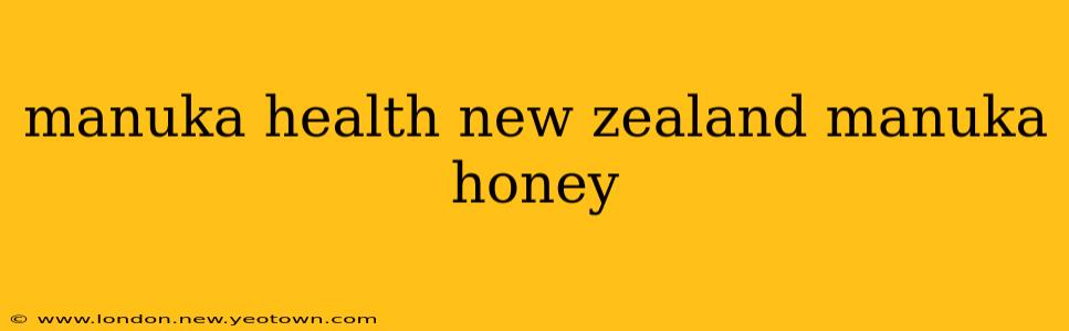 manuka health new zealand manuka honey