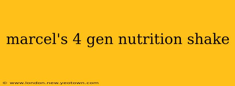 marcel's 4 gen nutrition shake