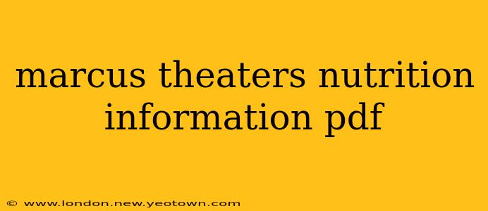 marcus theaters nutrition information pdf