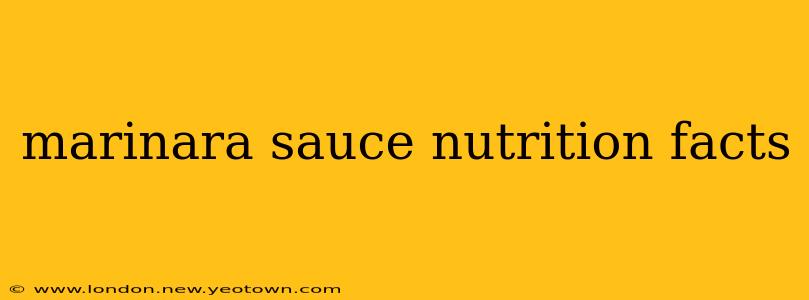 marinara sauce nutrition facts