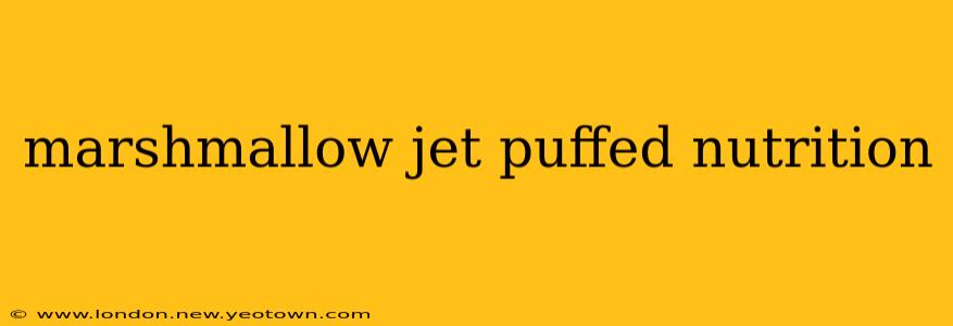 marshmallow jet puffed nutrition