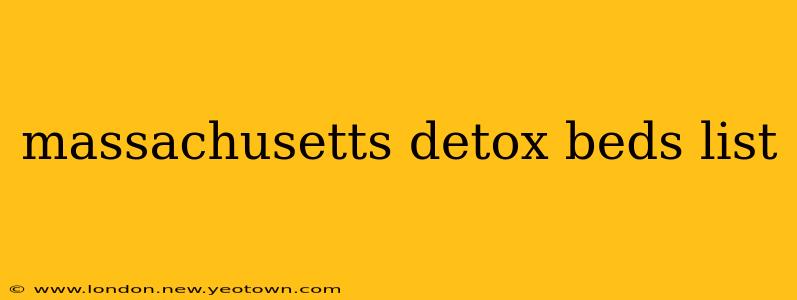 massachusetts detox beds list