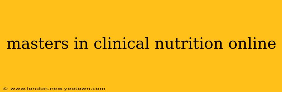 masters in clinical nutrition online