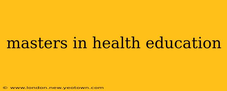masters in health education