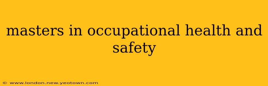 masters in occupational health and safety