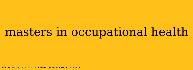 masters in occupational health