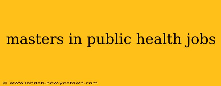 masters in public health jobs