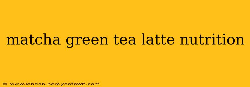 matcha green tea latte nutrition
