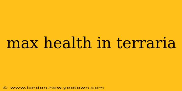 max health in terraria