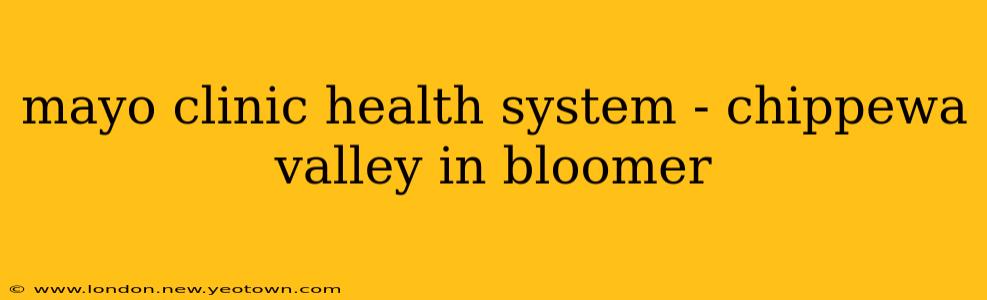 mayo clinic health system - chippewa valley in bloomer