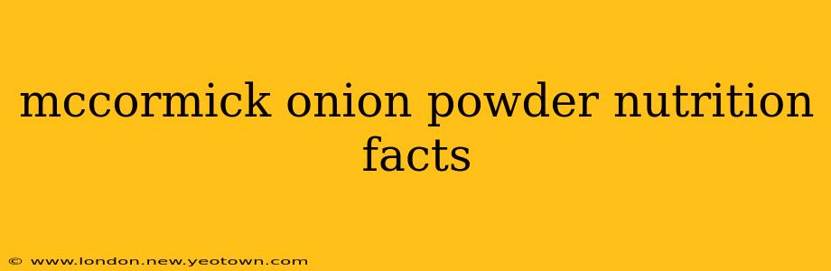 mccormick onion powder nutrition facts