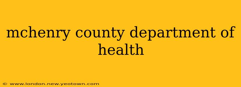 mchenry county department of health