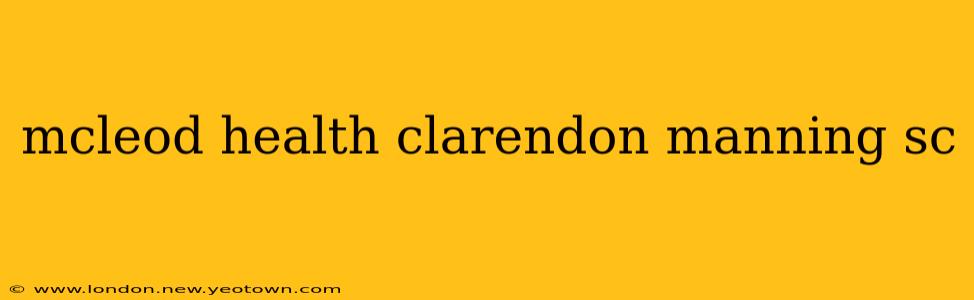 mcleod health clarendon manning sc
