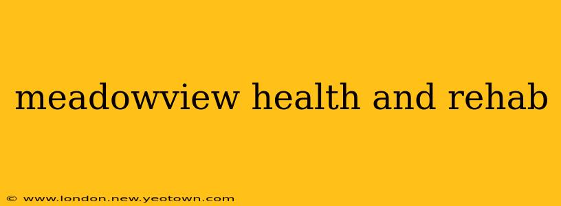 meadowview health and rehab