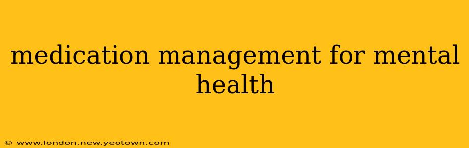 medication management for mental health