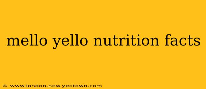 mello yello nutrition facts