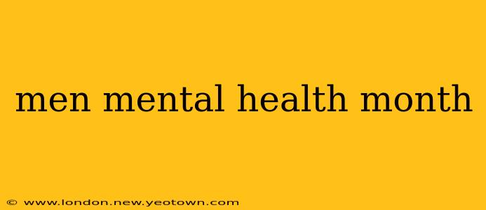 men mental health month