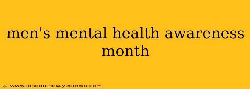 men's mental health awareness month