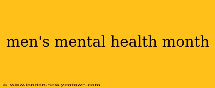 men's mental health month