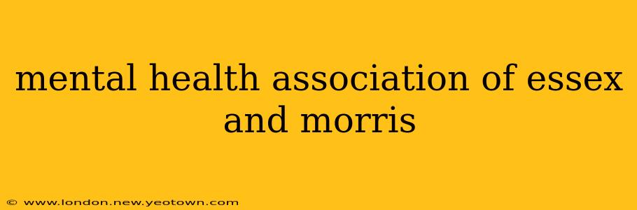 mental health association of essex and morris