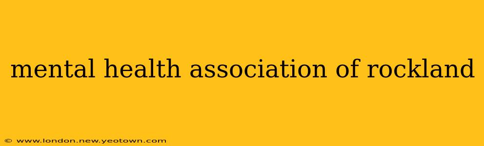 mental health association of rockland