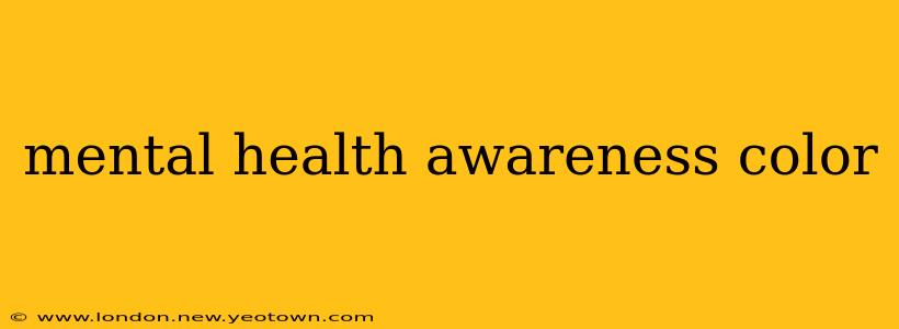 mental health awareness color