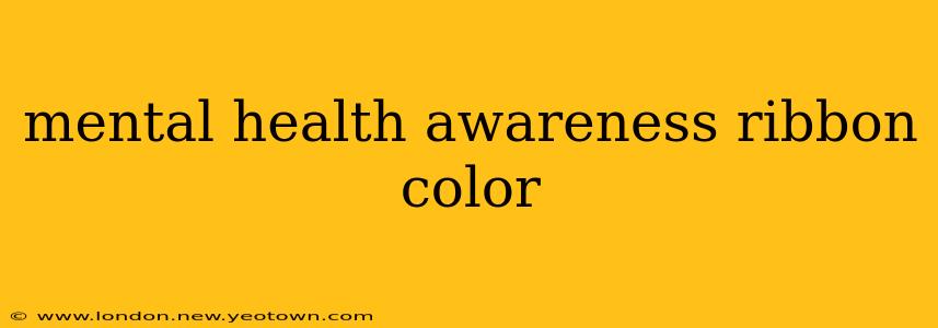 mental health awareness ribbon color