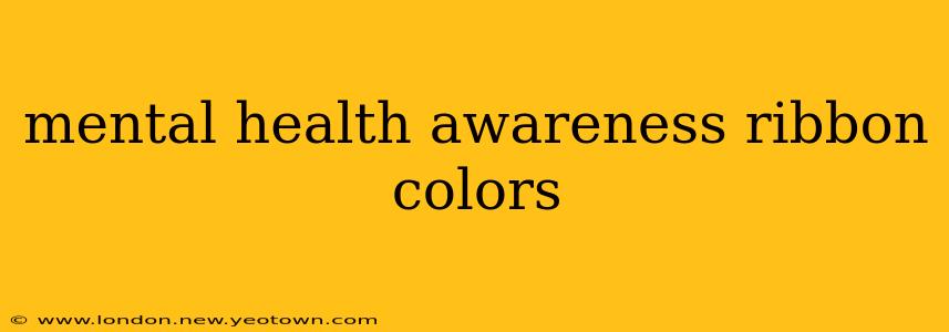 mental health awareness ribbon colors