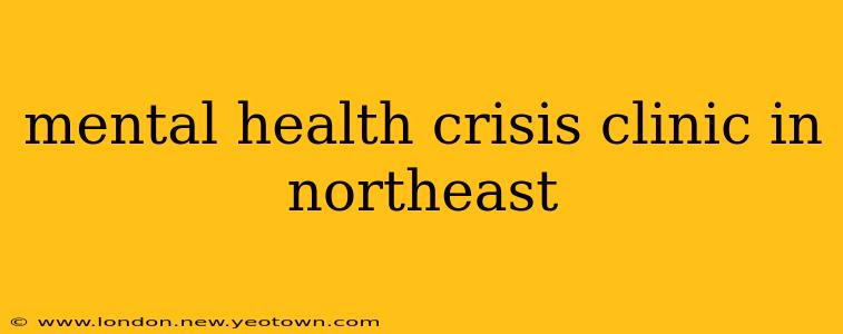 mental health crisis clinic in northeast
