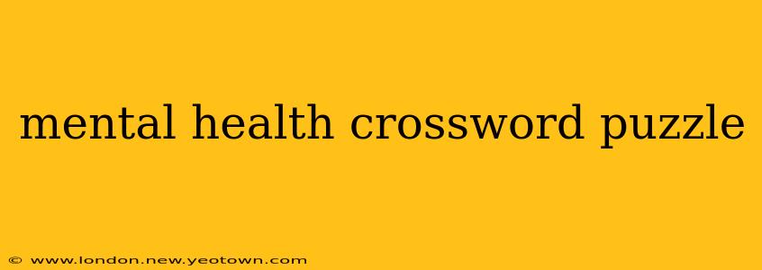 mental health crossword puzzle