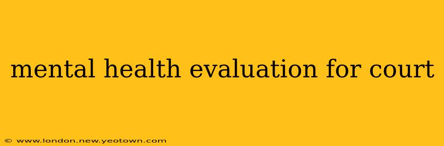 mental health evaluation for court