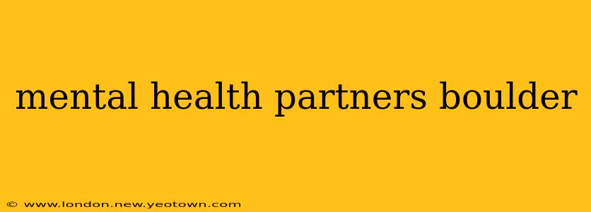 mental health partners boulder
