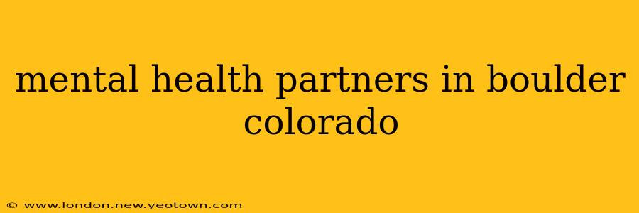 mental health partners in boulder colorado