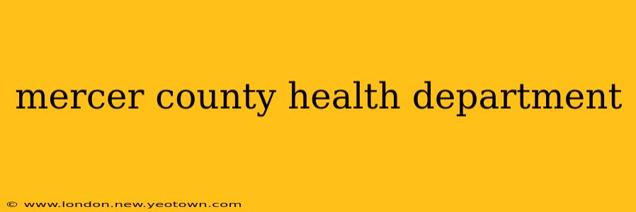 mercer county health department