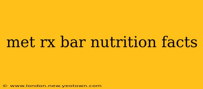 met rx bar nutrition facts