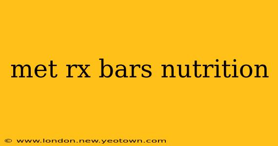 met rx bars nutrition