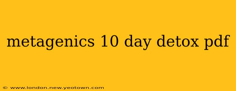 metagenics 10 day detox pdf