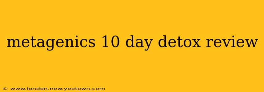 metagenics 10 day detox review