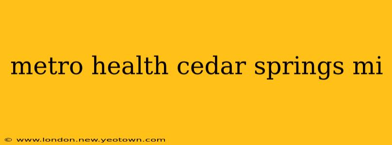metro health cedar springs mi