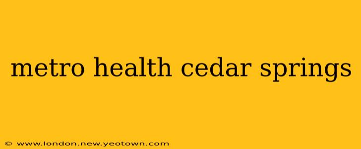 metro health cedar springs