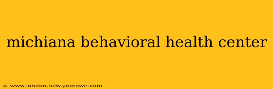 michiana behavioral health center