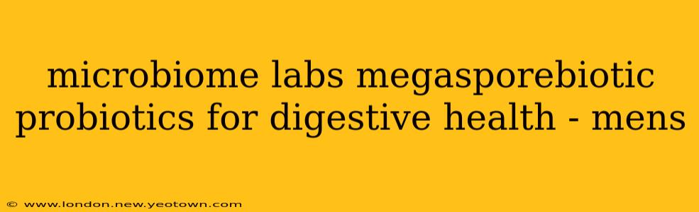 microbiome labs megasporebiotic probiotics for digestive health - mens