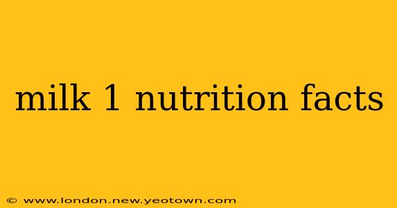 milk 1 nutrition facts