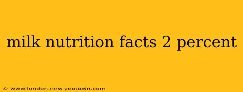milk nutrition facts 2 percent