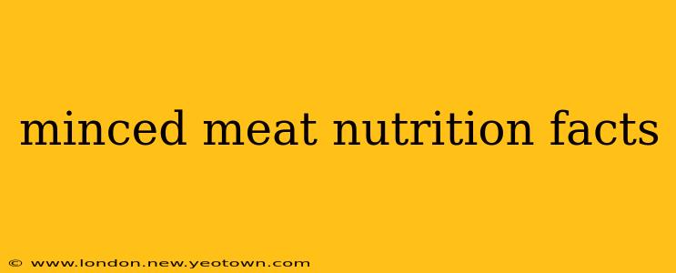 minced meat nutrition facts