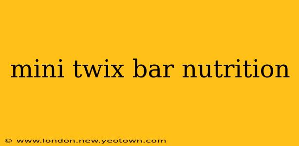 mini twix bar nutrition