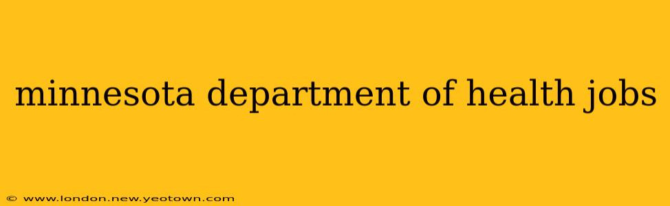 minnesota department of health jobs