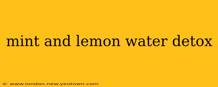 mint and lemon water detox