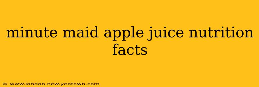 minute maid apple juice nutrition facts